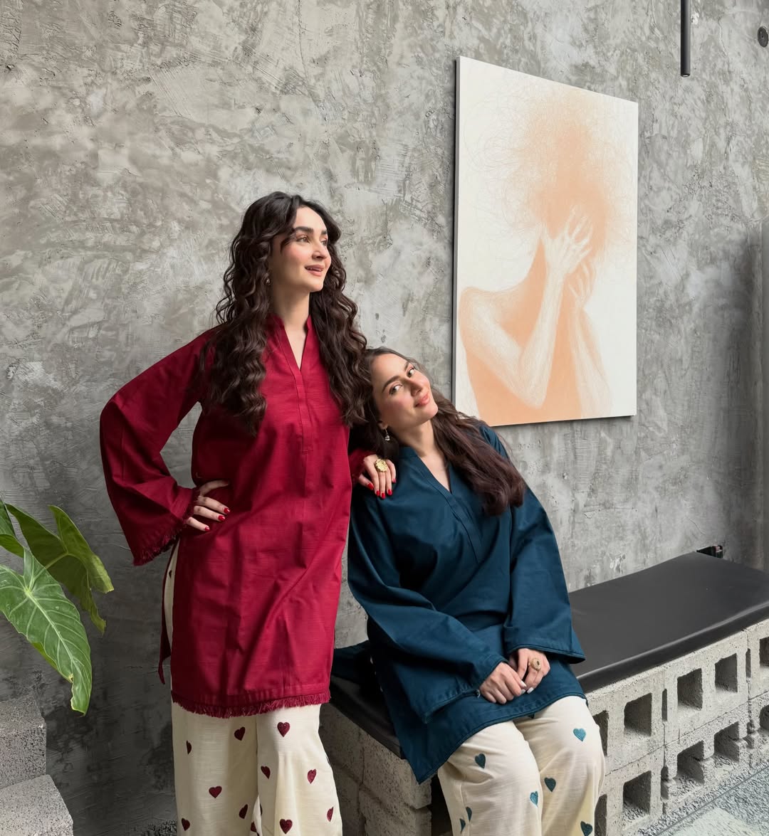 Hania Amir Heart Embroidered co-ord set