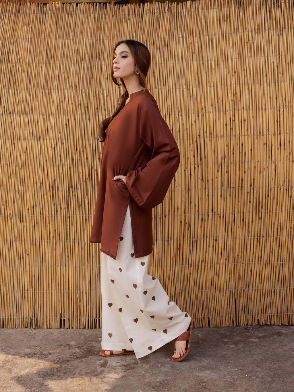 Hania Amir Heart Embroidered co-ord set