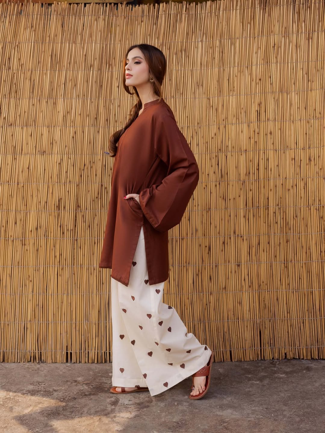 Hania Amir Heart Embroidered co-ord set