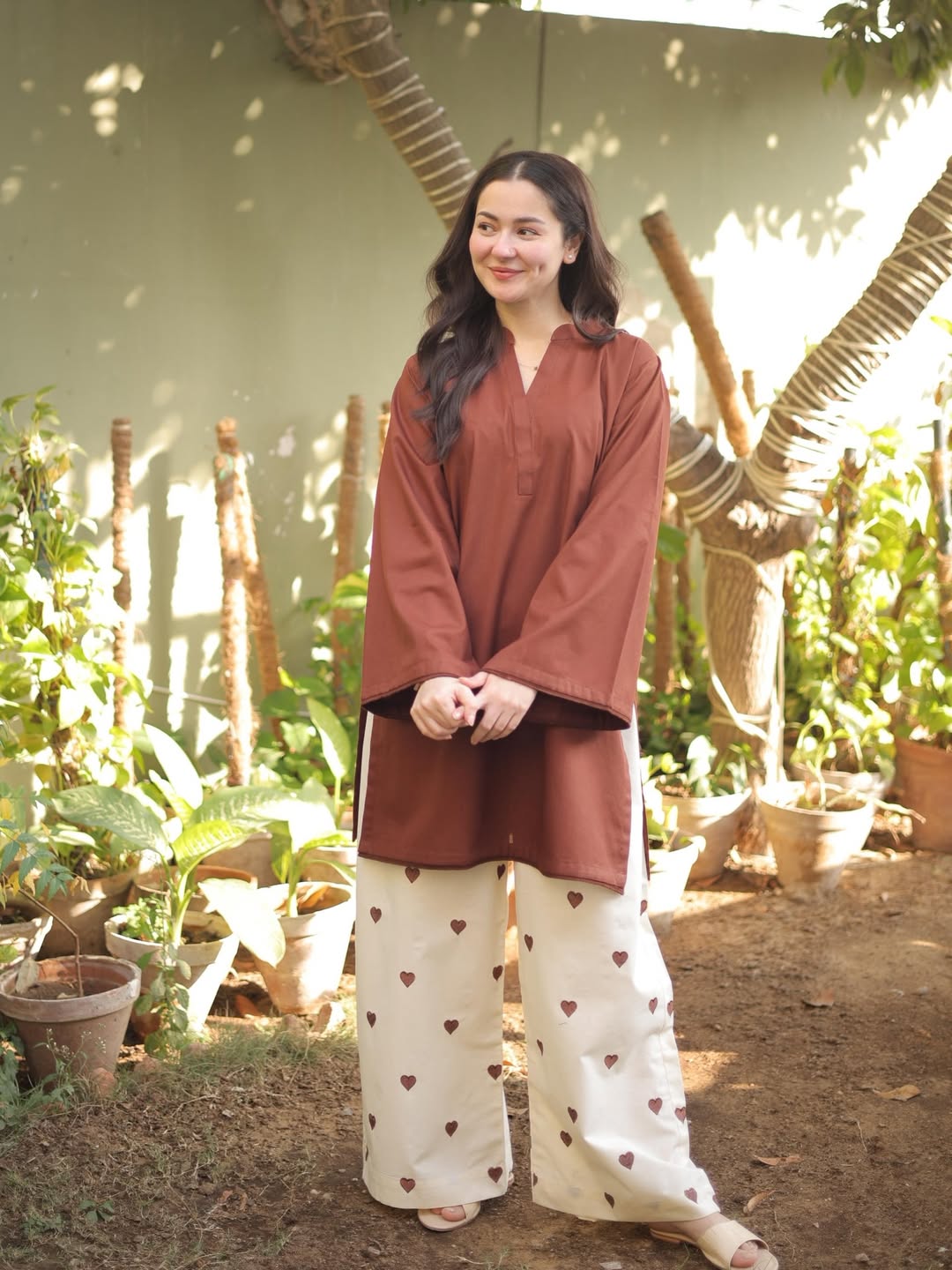 Hania Amir Heart Embroidered co-ord set