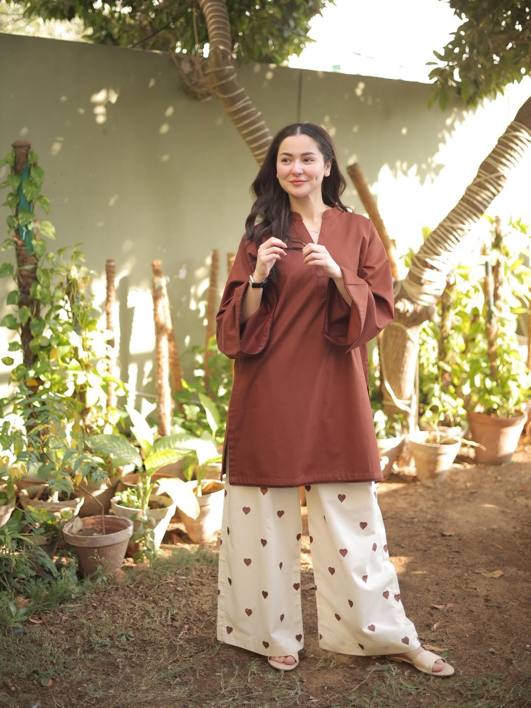 Hania Amir Heart Embroidered co-ord set
