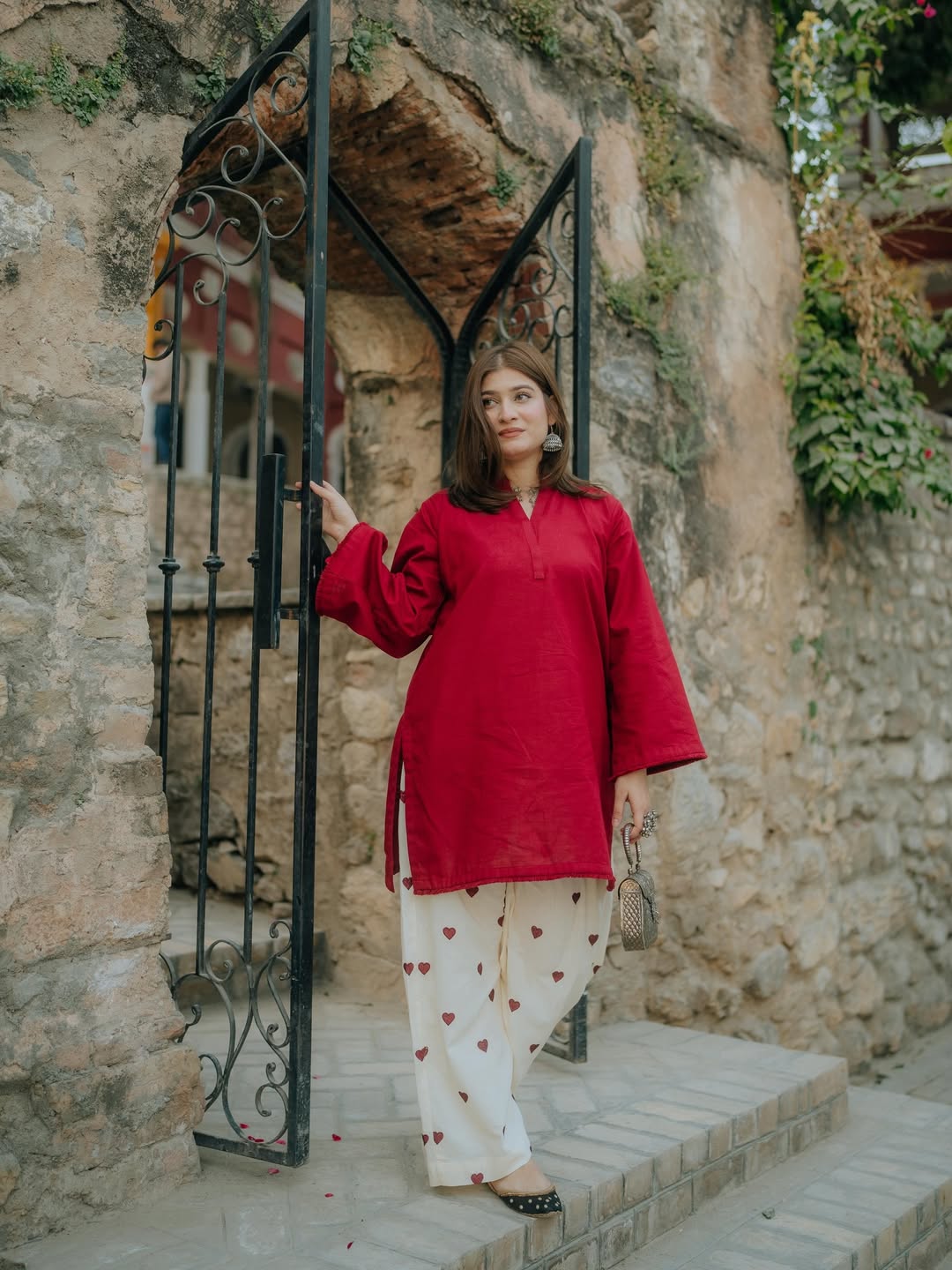 Hania Amir Heart Embroidered co-ord set