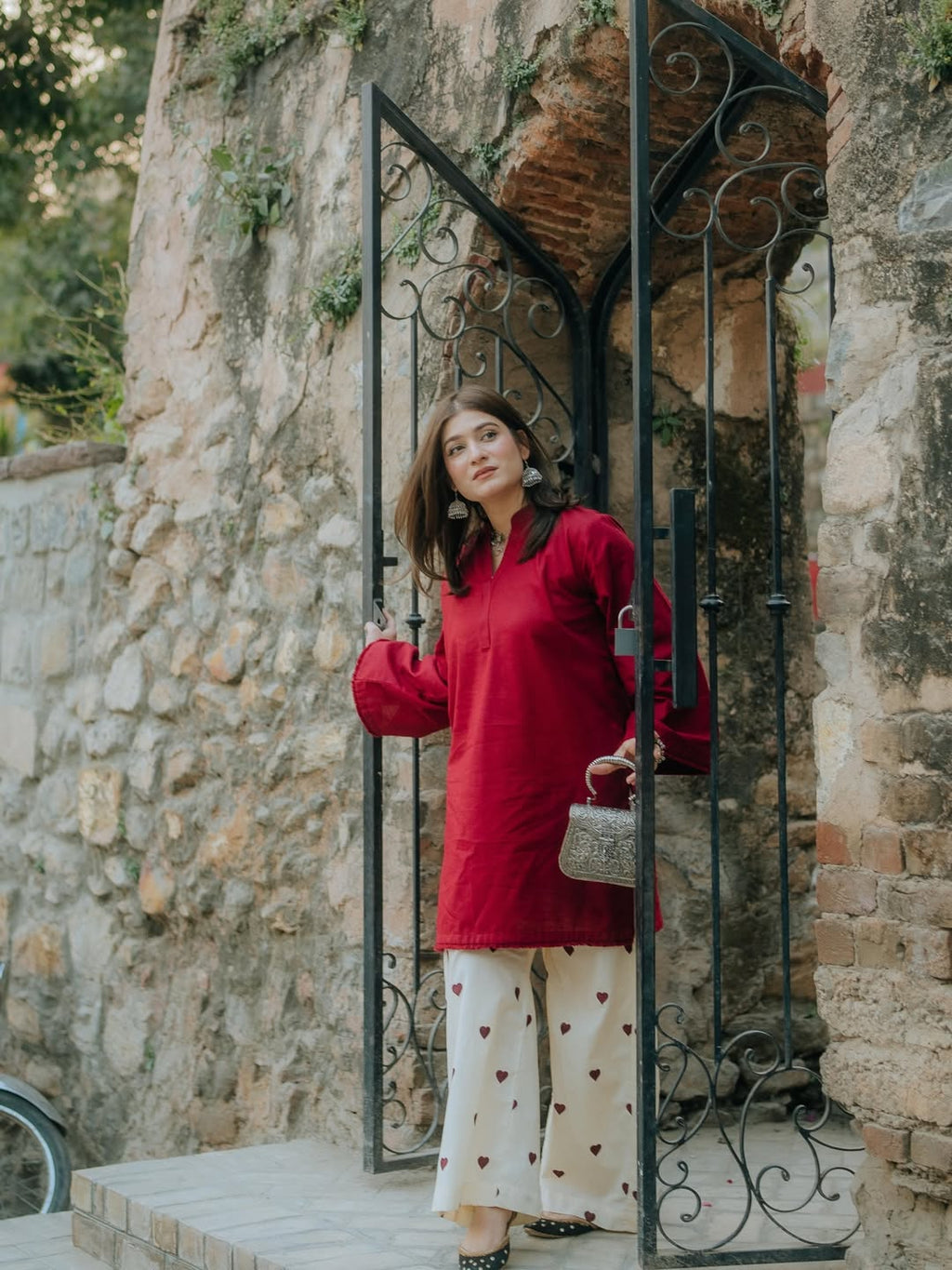 Hania Amir Heart Embroidered co-ord set