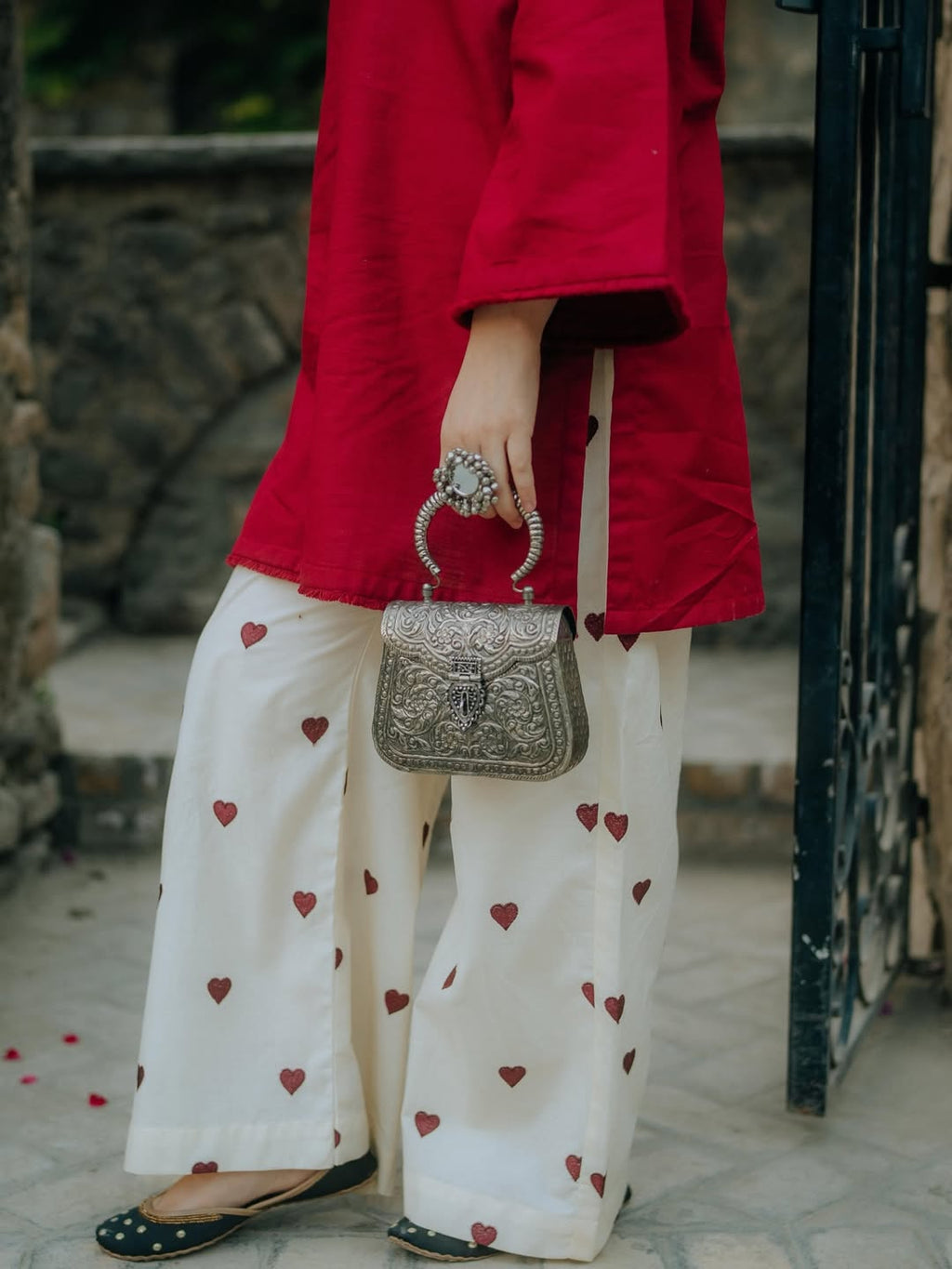 Hania Amir Heart Embroidered co-ord set