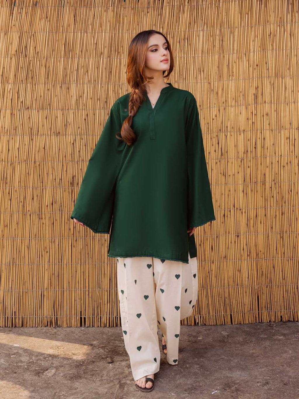 Hania Amir Heart Embroidered co-ord set