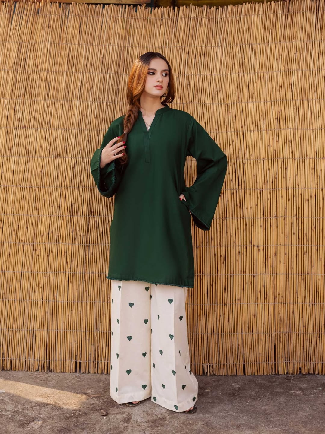 Hania Amir Heart Embroidered co-ord set